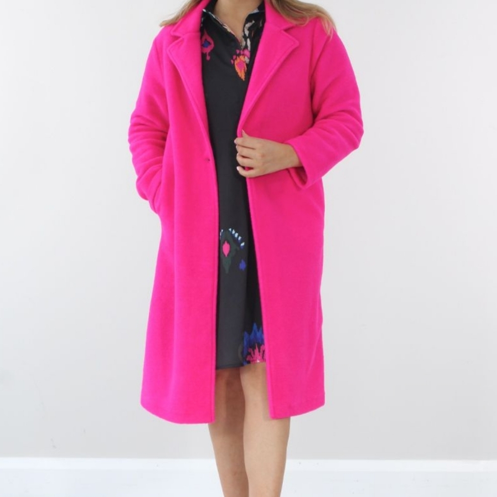 Italian Vilagallo Fuchsia Pink Peacoat